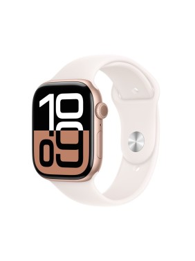 Apple Watch Series 10 GPS + Cellular 42mm Rose Gold Aluminium Case with Light Blush Sport Band - M/L
